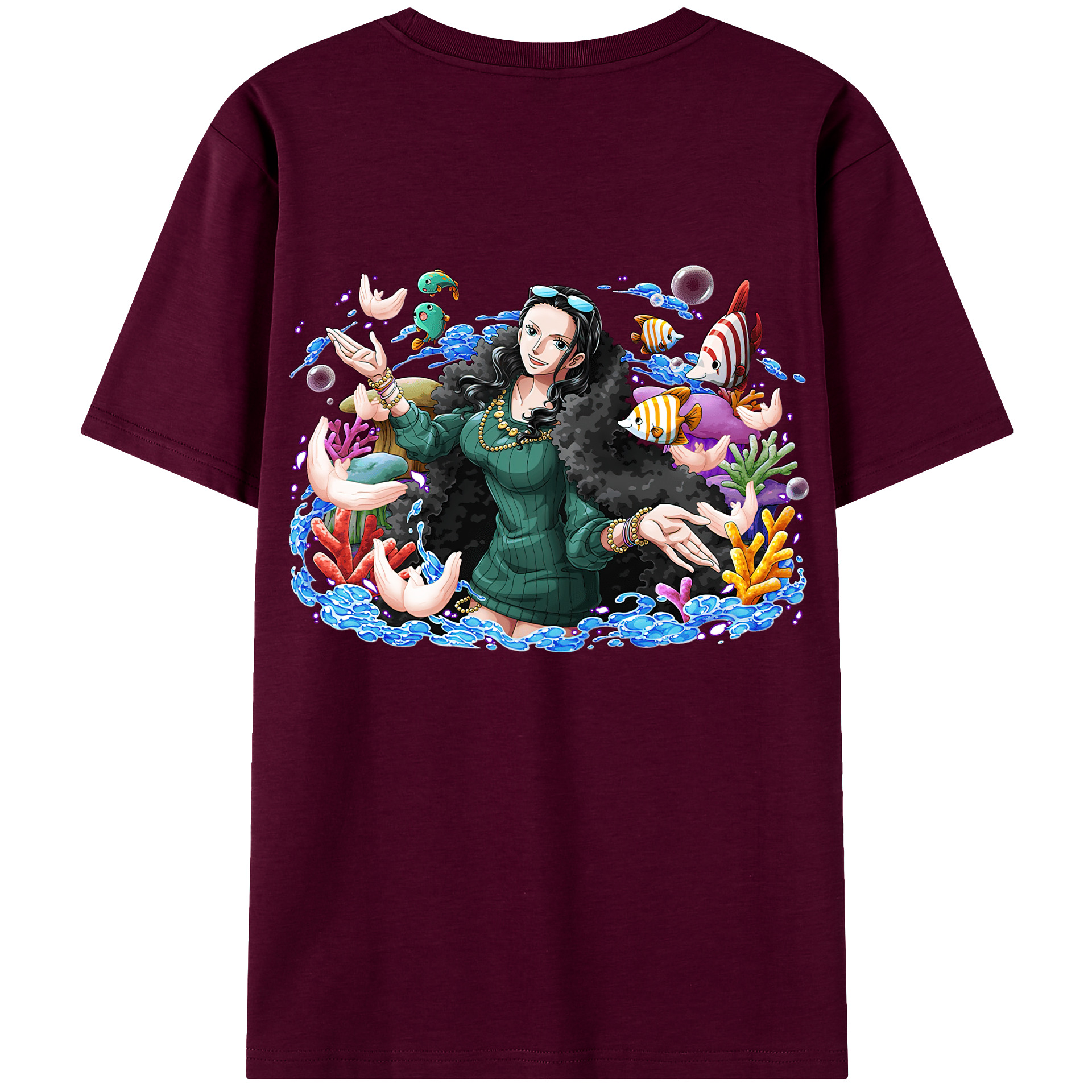 ワンピース ニコ・ロビン ONE PIECE Nico Robin レディース半袖Tシャツ(バックプリント)